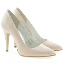 Scarpe eleganti donna 1241 vernice beige madreperlato
