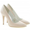 Scarpe eleganti donna 1241 vernice beige madreperlato