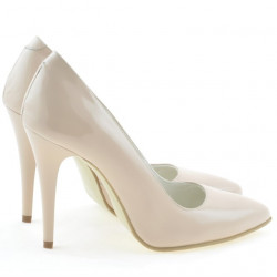 Scarpe eleganti donna 1241 vernice beige madreperlato