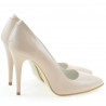 Scarpe eleganti donna 1241 vernice beige madreperlato
