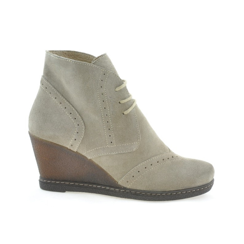 Stivaletti donna 3230-1 sabbia velour