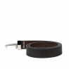 Cintura uomo 62b bicolore nero caviale+marrone caviale