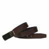 Cintura uomo 62b bicolore nero caviale+marrone caviale