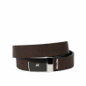Cintura uomo 62b bicolore nero caviale+marrone caviale
