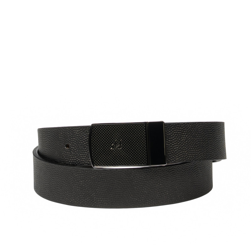 Cintura uomo 62b bicolore nero caviale+marrone caviale