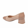 Scarpe eleganti donna 1332 vernice nude combinato