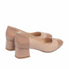 Scarpe eleganti donna 1332 vernice nude combinato