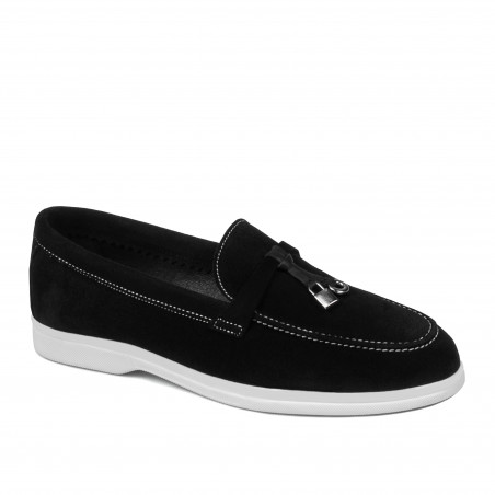Mocassini donna 6082 nero velluto