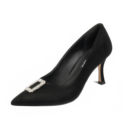 Scarpe eleganti donna 1318 velluto nero