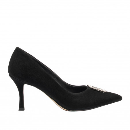 Scarpe eleganti donna 1318 velluto nero