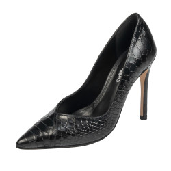 Scarpe eleganti donna 1330 coccodrillo nero