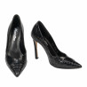 Scarpe eleganti donna 1330 coccodrillo nero