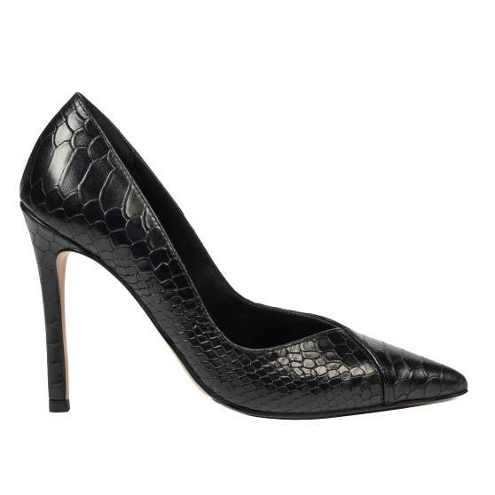 Scarpe eleganti donna 1330 coccodrillo nero