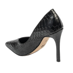 Scarpe eleganti donna 1330 coccodrillo nero