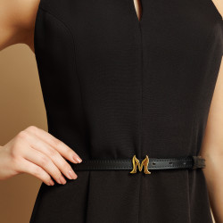 Cintura donna 42mc nero napa lifestyle