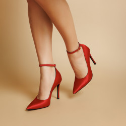 Scarpe eleganti donna 1311 satin rosso lifestyle