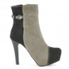 Stivaletti donna 1148 nero antilope+cappuccino