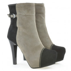 Stivaletti donna 1148 nero antilope+cappuccino