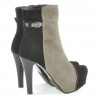 Stivaletti donna 1148 nero antilope+cappuccino