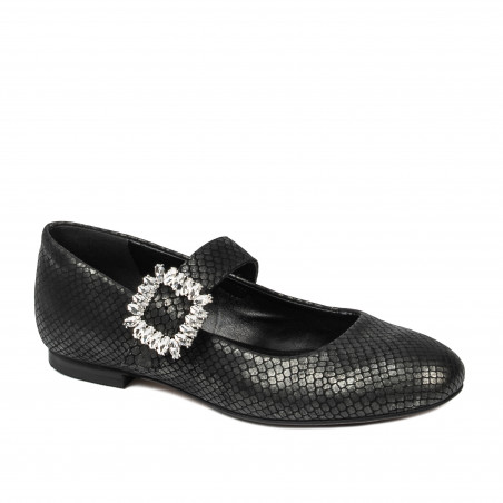 Ballerine donna 1314 nero stampato