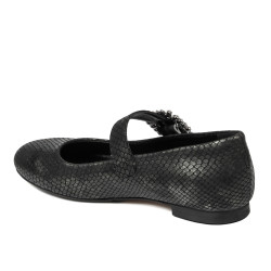 Ballerine donna 1314 nero stampato