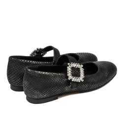 Ballerine donna 1314 nero stampato