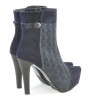 Stivaletti donna 1148 indaco antilope combinato