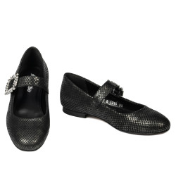 Ballerine donna 1314 nero stampato