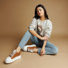 Sneakers da donna 6083 marrone combinato lifestyle