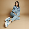 Scarpe sportive donna 6089 jeans blu combinato lifestyle