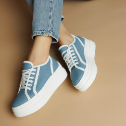 Scarpe sportive donna 6089 jeans blu combinato lifestyle