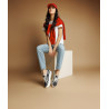 Scarpe sportive donna 6089 jeans nero combinato lifestyle