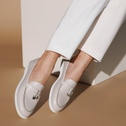 Mocassini donna 6082 bianco porcellana