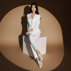 Mocassini donna 6082 bianco porcellana