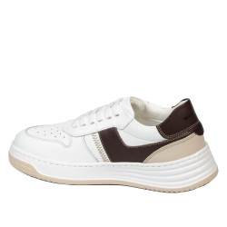 Scarpe sportive donna 6088 bianco+beige