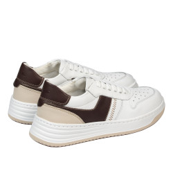Scarpe sportive donna 6088 bianco+beige