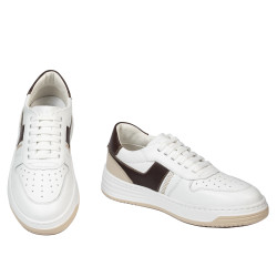 Scarpe sportive donna 6088 bianco+beige