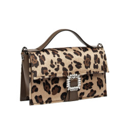 Borsa donna a mano 039g 01 cavallino leopardo