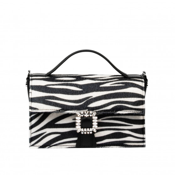 Borsa donna a mano 039g 01 cavallino zebra
