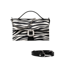 Borsa donna a mano 039g 01 cavallino zebra