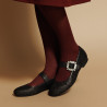 Ballerine donna 1314 nero stampato lifestyle