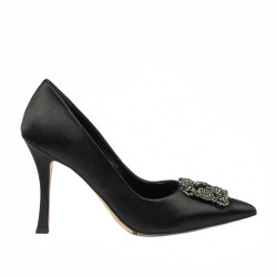 Scarpe eleganti donna 1339 satin nero