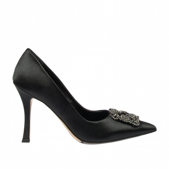 Scarpe eleganti donna 1339 satin nero