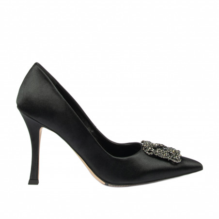 Scarpe eleganti donna 1339 satin nero