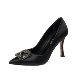 Scarpe eleganti donna 1339 satin nero