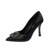 Scarpe eleganti donna 1339 satin nero