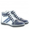 Stivaletti bambini 3213 vernice indigo+bianco