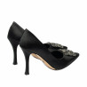 Scarpe eleganti donna 1339 satin nero
