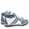 Stivaletti bambini 3213 vernice indigo+bianco