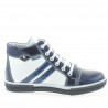 Stivaletti bambini 3213 vernice indigo+bianco